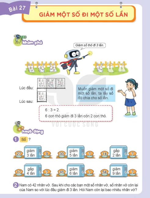 Bài 27: Giảm một số đi một số lần