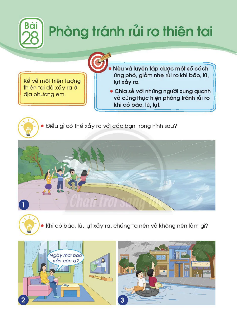  Bài 28: Phòng tránh rủi ro thiên tai