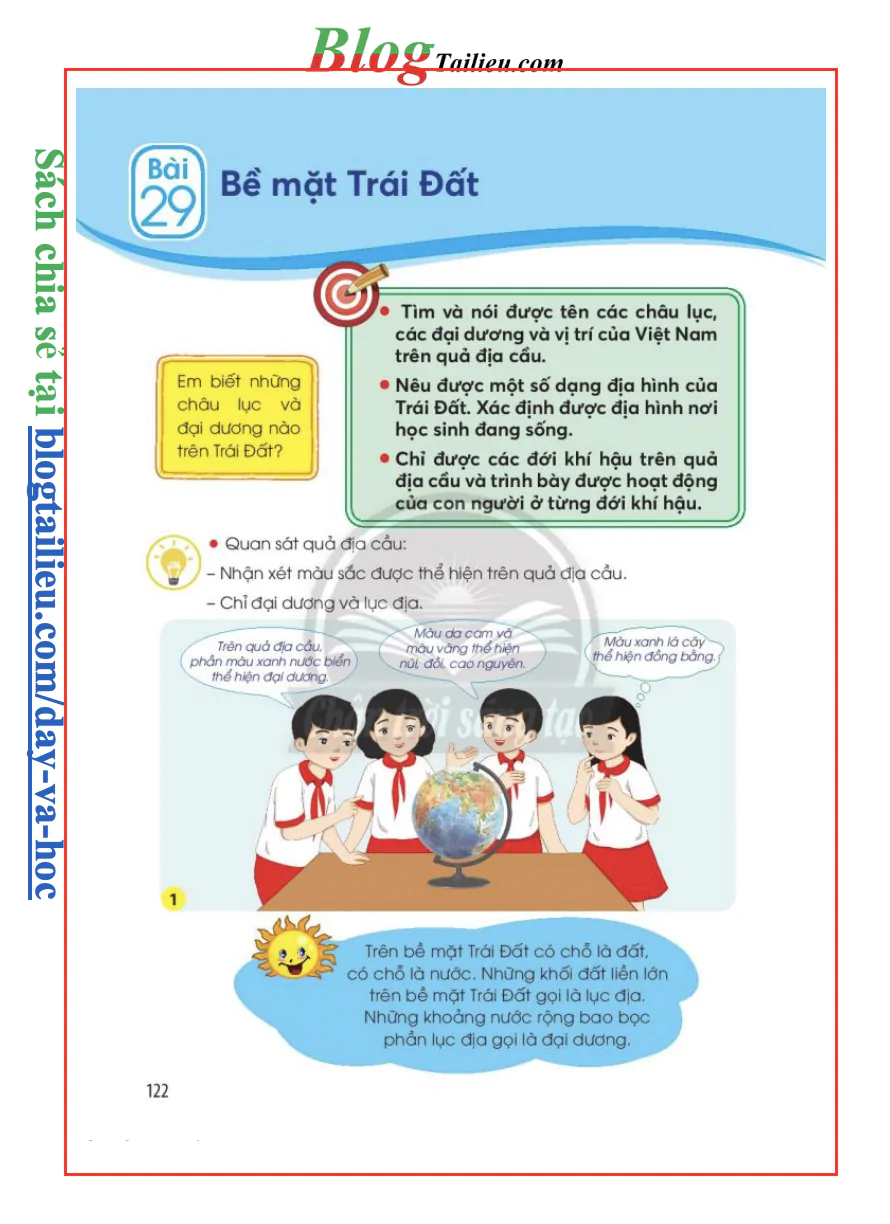 Bài 29: Bề mặt Trái đất