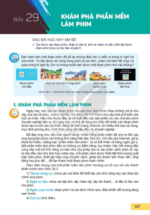 BÀI 29:  KHÁM PHÁ PHẦN MỀM LÀM PHIM