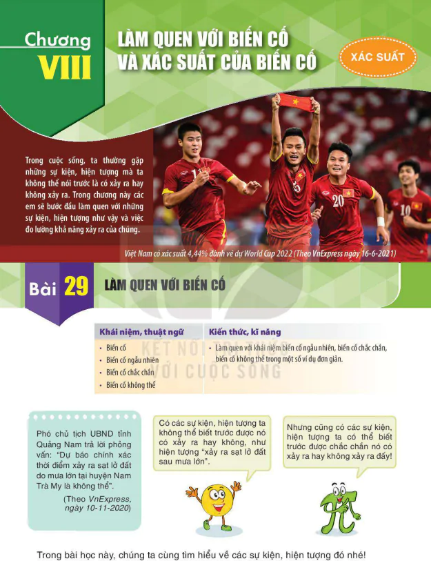 BÀI 29: LÀM QUEN VỚI BIẾN CỐ