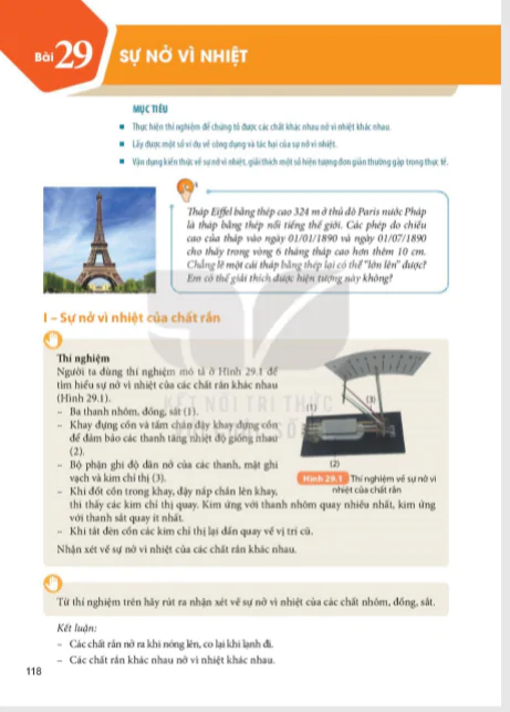Bài 29 : Sự nở vì nhiệt