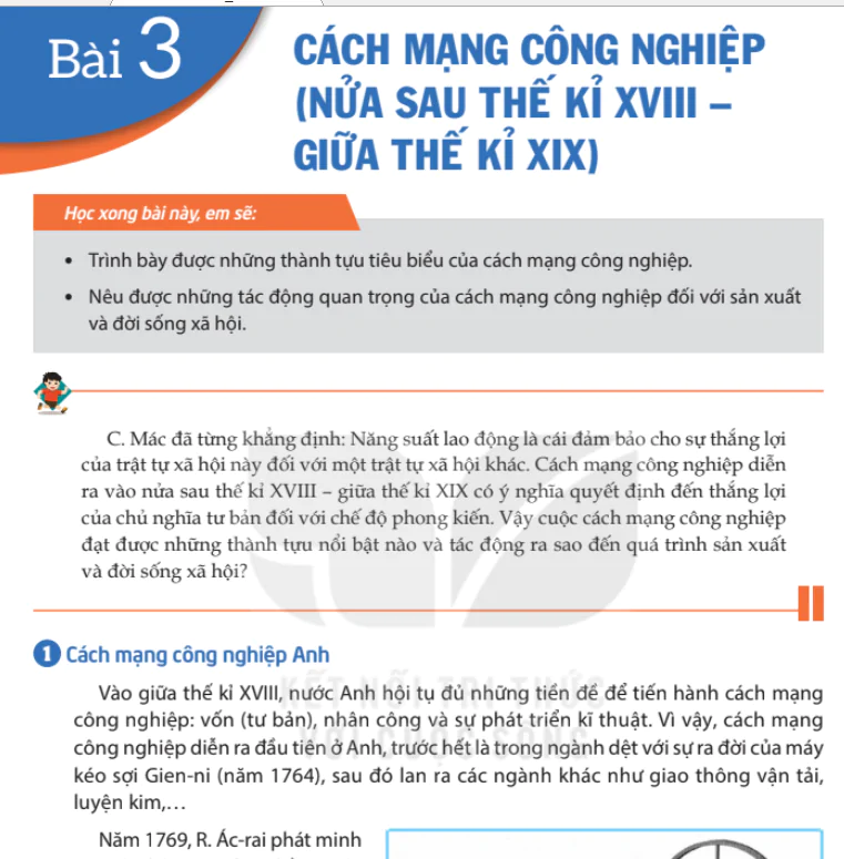 Bài 3: Cách mạng công nghiệp (Nửa sau thể kỉ XVIII - giữa thế kỉ XIX