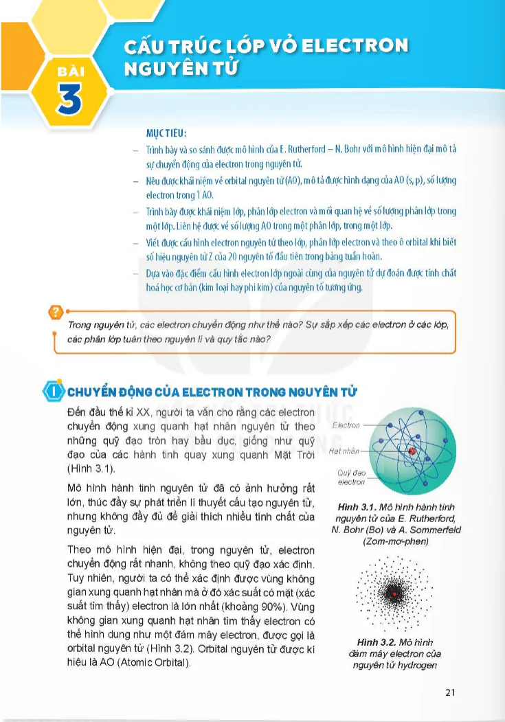 Bài 3: Cấu trúc lớp vỏ electron nguyên tử