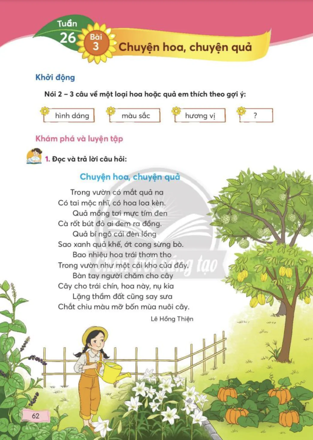 Bài 3: Chuyện hoa, chuyện quả