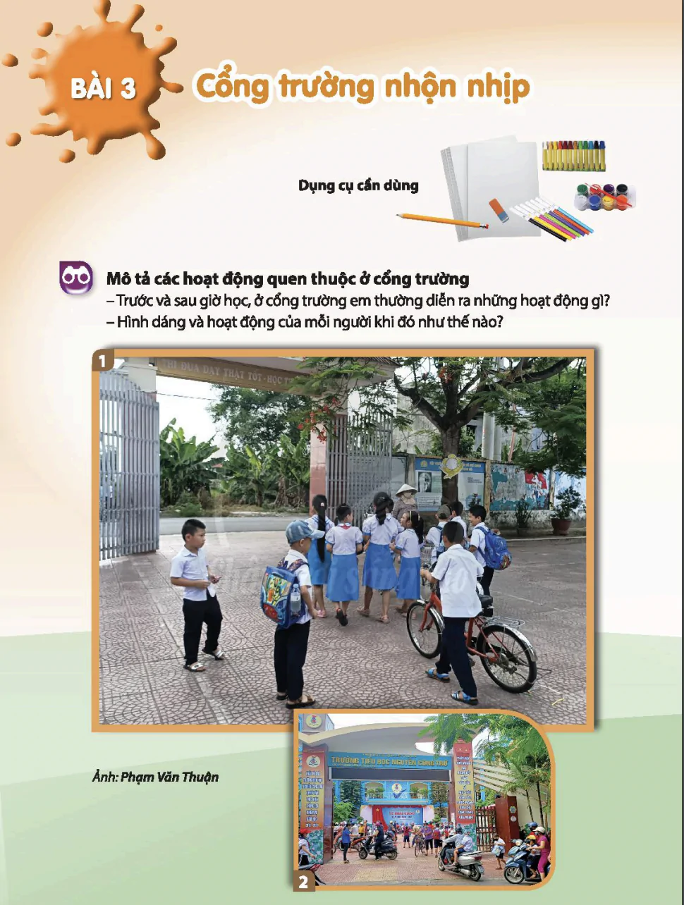 Bài 3: Cổng trường nhộn nhịp