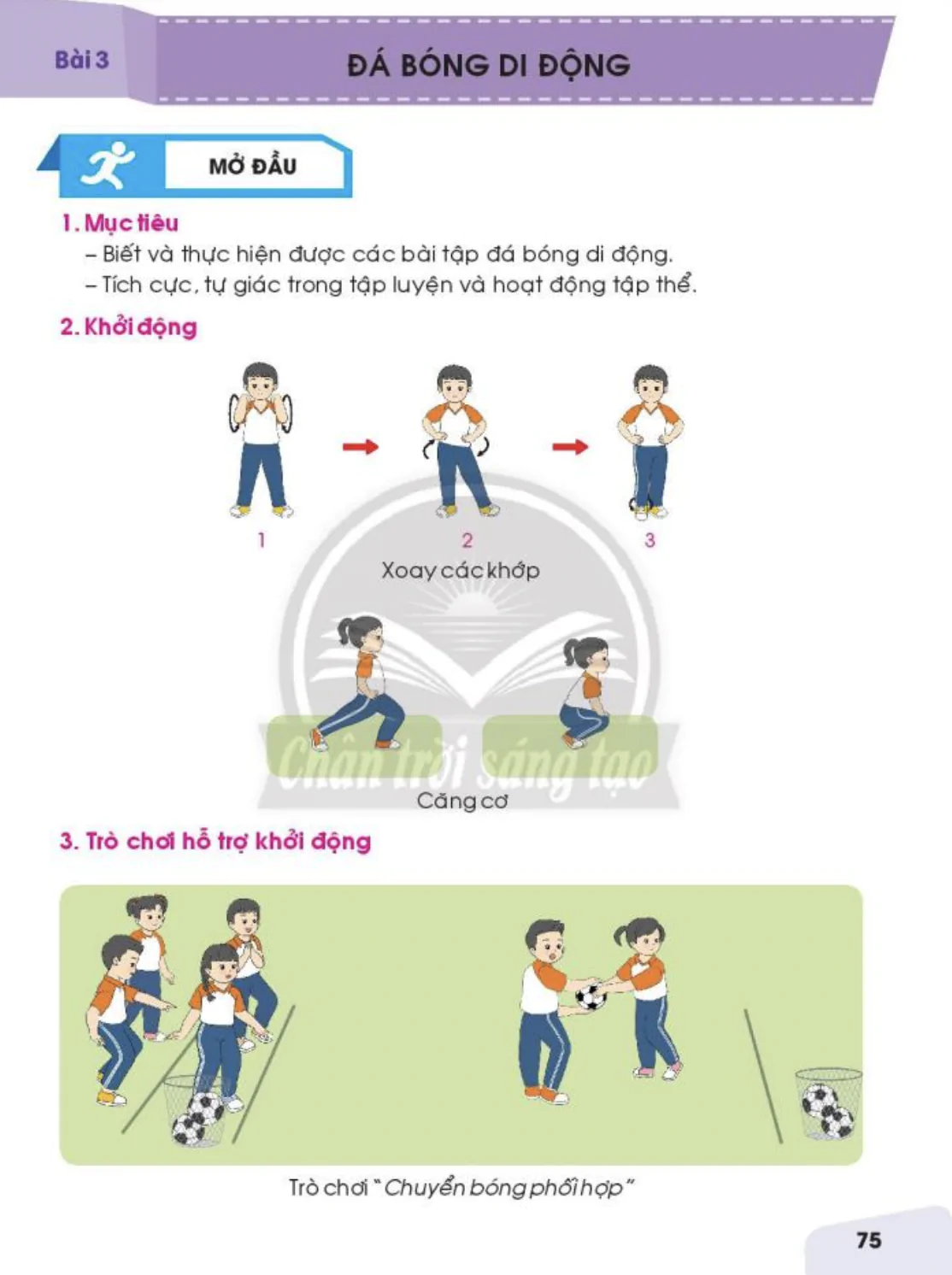 Bài 3: Đá bóng di động