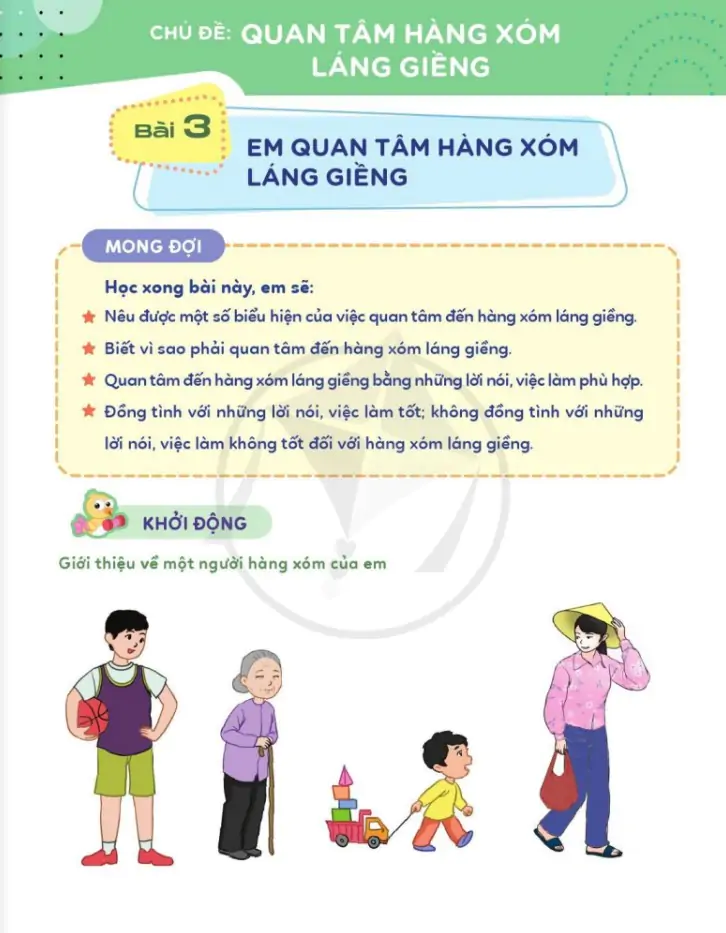 Bài 3: Em quan tâm hàng xóm láng giềng