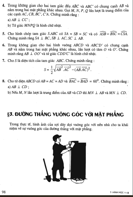Bài 3: Hai đường thẳng vuông góc với mặt phẳng