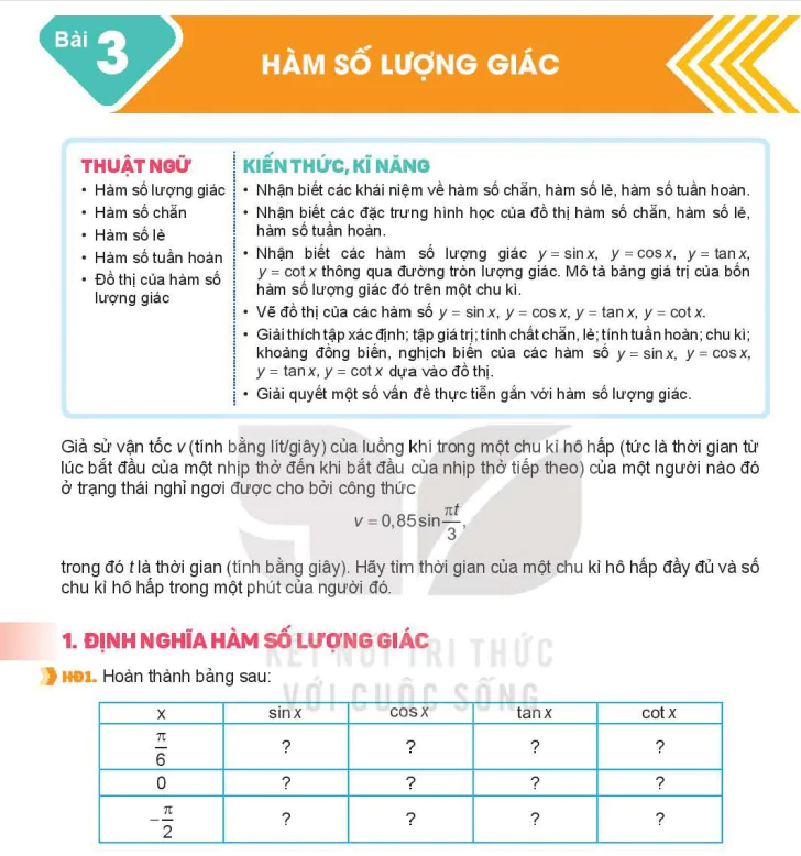 Bài 3: Hàm Số Lượng Giác