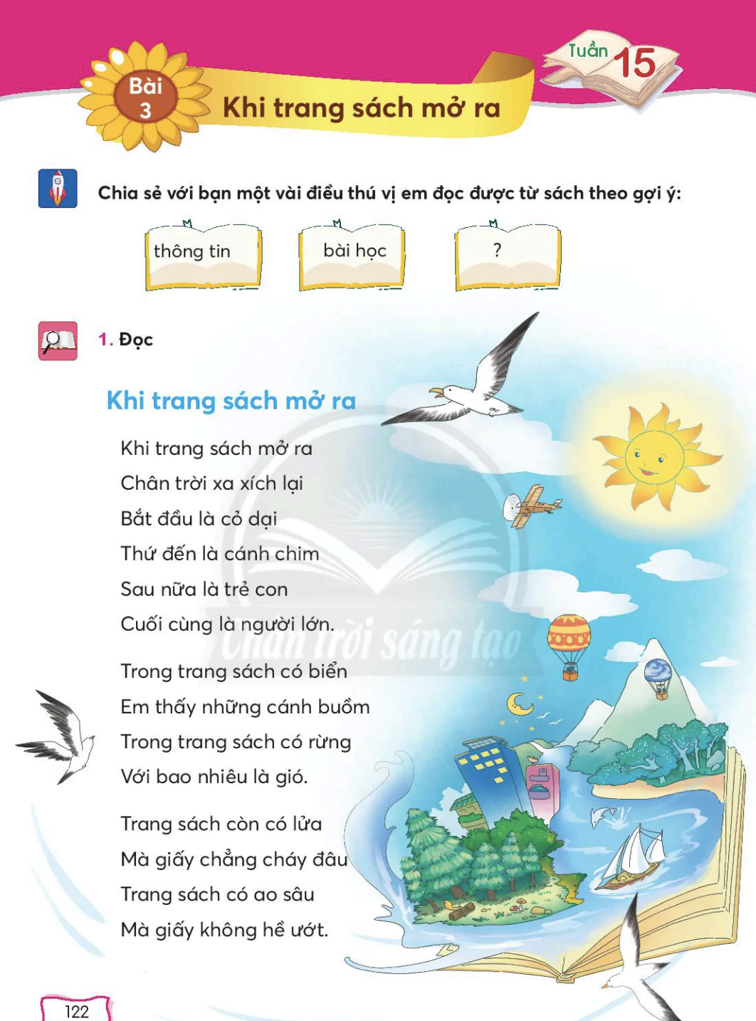 Bài 3: Khi trang sách mở ra