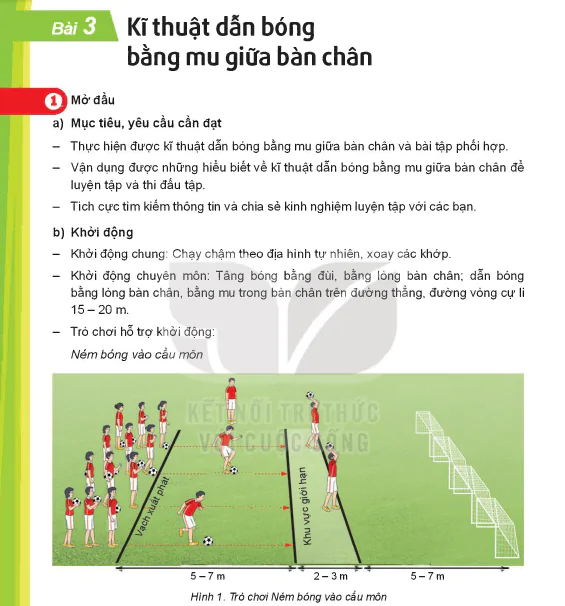 Bài 3: Kĩ thuật dẫn bóng bằng mu giữa bàn chân