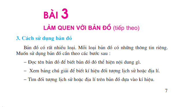 Bài 3: Làm quen với bản đồ (tiếp theo)
