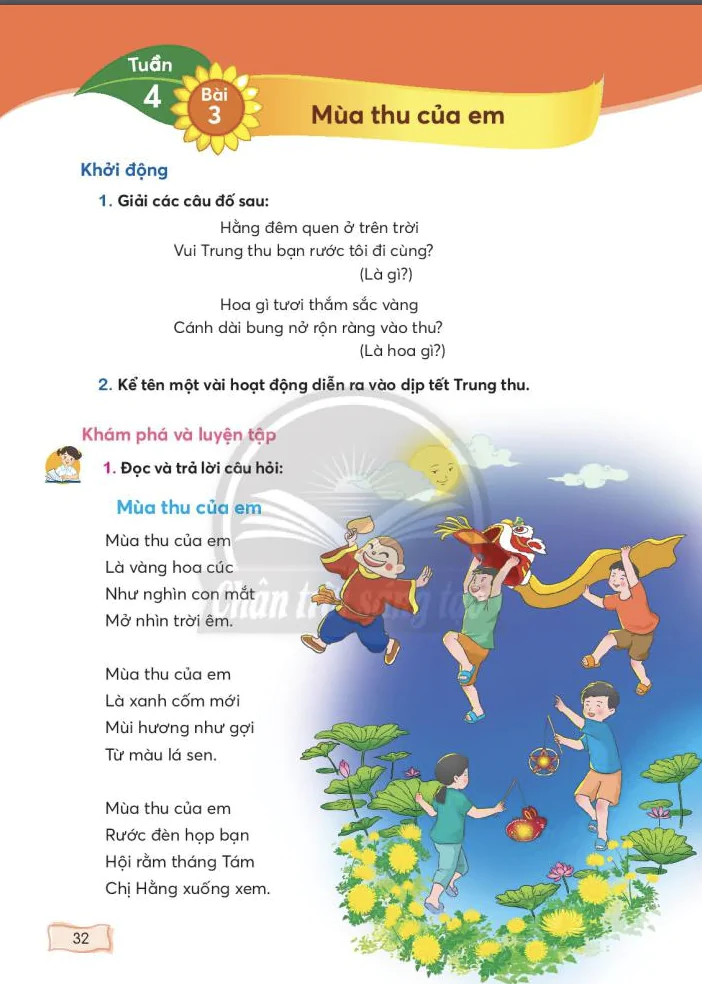 Bài 3: Mùa thu của em
