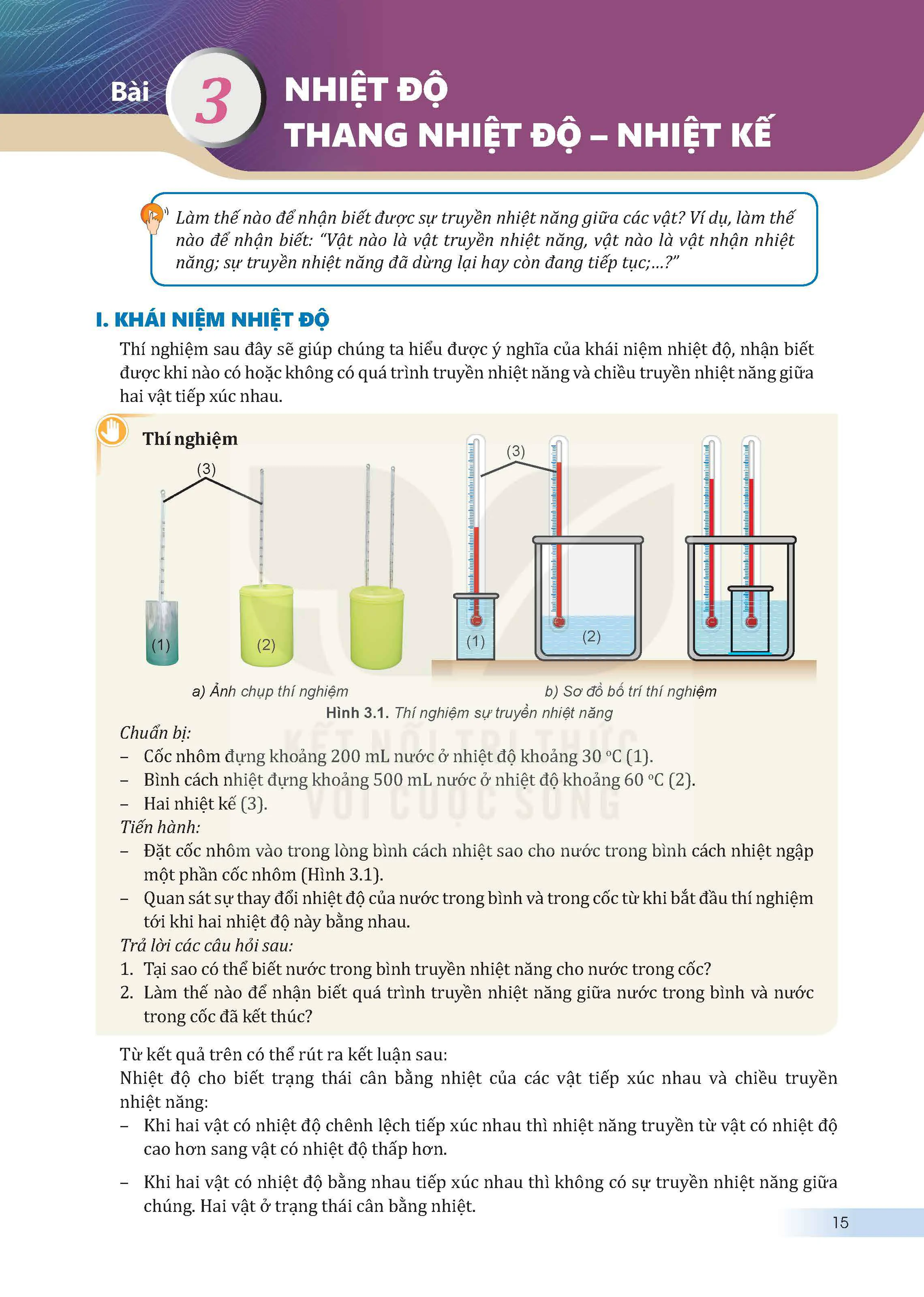 Bài 3: Nhiệt độ. Thang nhiệt độ - nhiệt kế