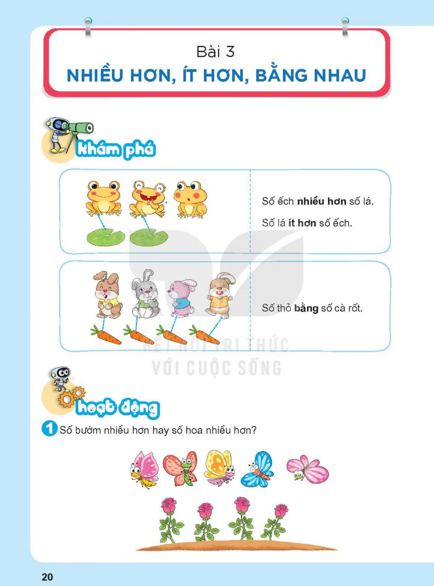 Bài 3: Nhiều Hơn, Ít Hơn, Bằng Nhau