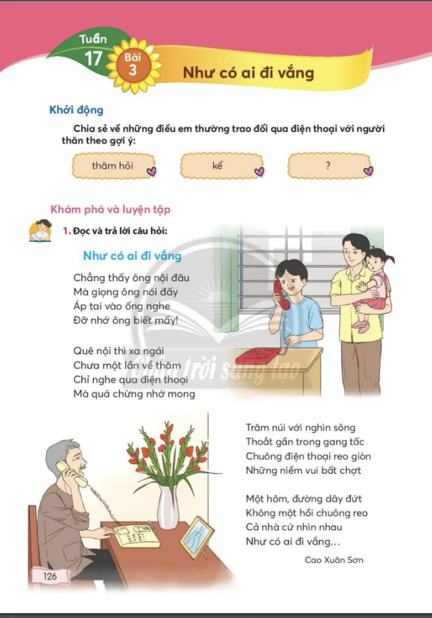 Bài 3: Như có ai đi vắng