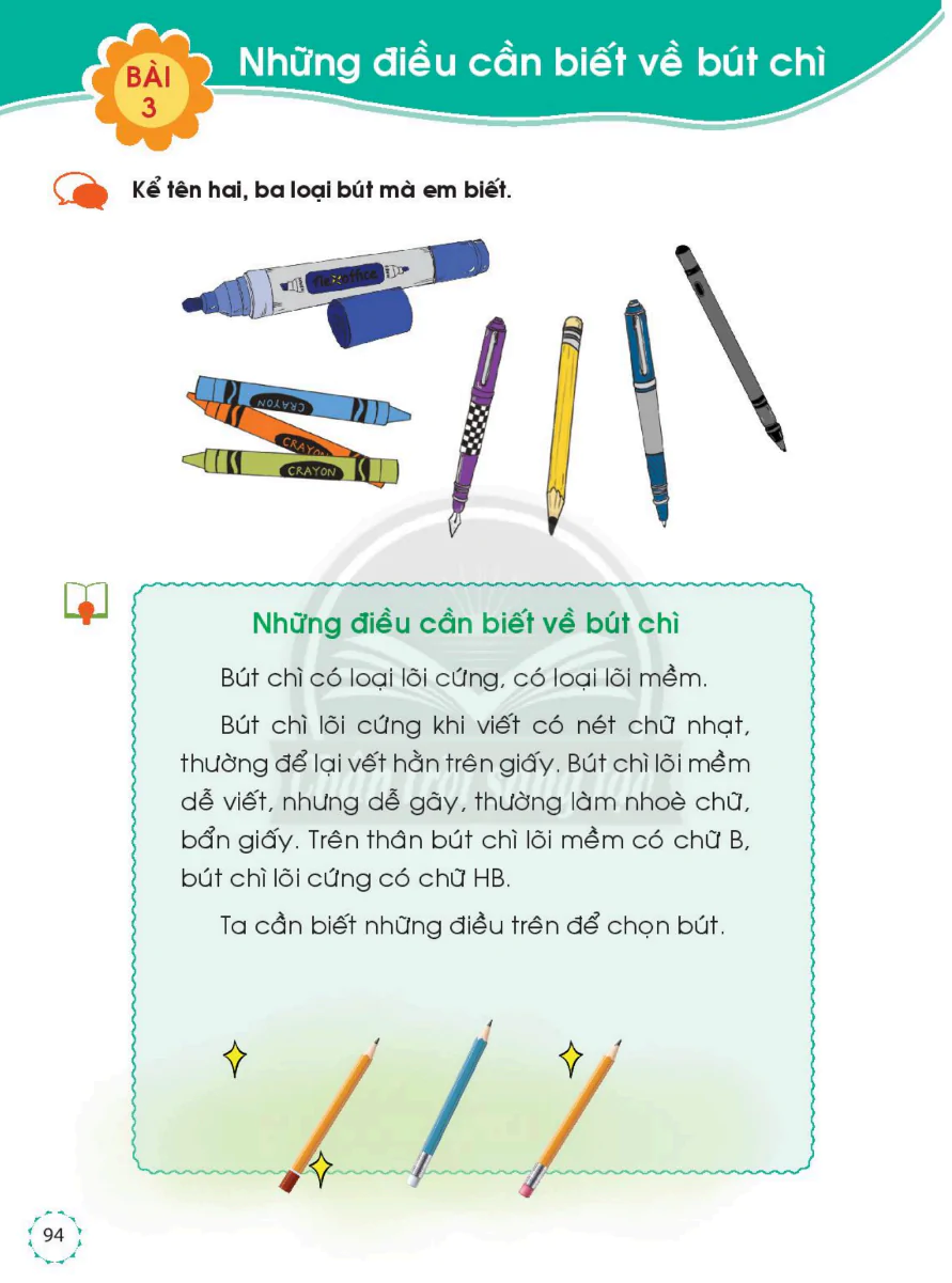 Bài 3: Những Điều Cần Biết Về Bút Chì