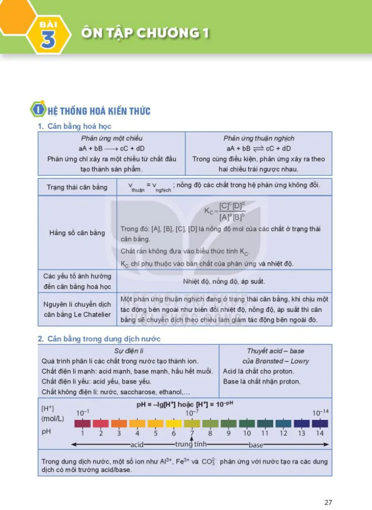 Bài 3: Ôn tập chương 1