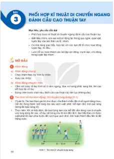 Bài 3: Phối hợp kĩ thuật di chuyển ngang đánh cầu cao thuận tay