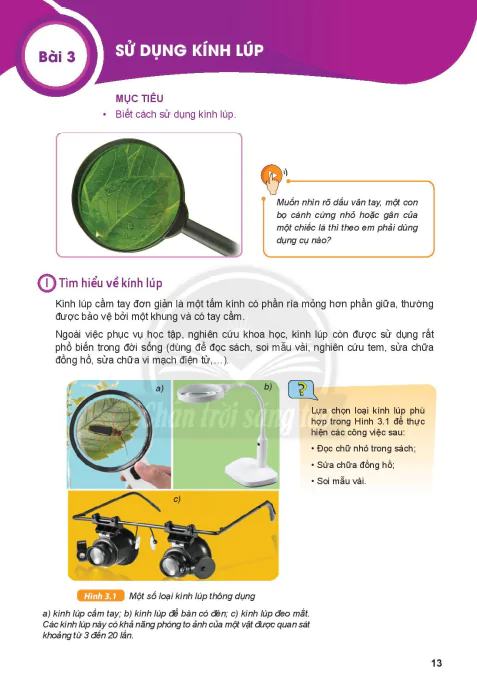 Bài 3: SỬ DỤNG KÍNH LÚP