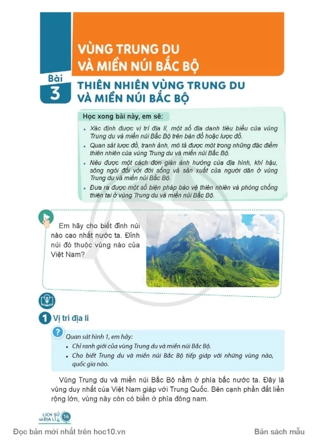 BÀI 3: THIÊN NHIÊN VÙNG TRUNG DU VÀ MIỀN NÚI BẮC BỘ