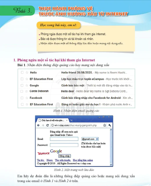 Bài 3. Thực hành phòng vệ trước ảnh hưởng xấu từ Internet