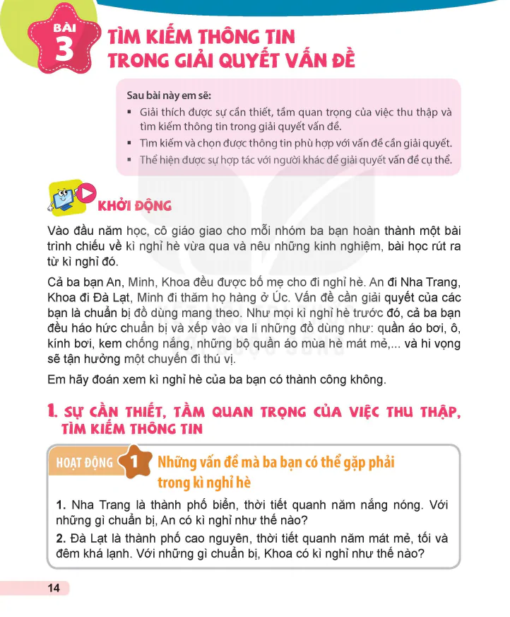 Bài 3: Tìm Kiếm Thông Tin Trong Giải Quyết Vấn Đề