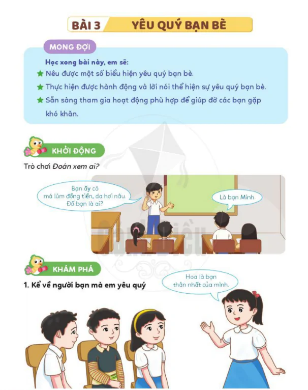 Bài 3: Yêu quý bạn bè