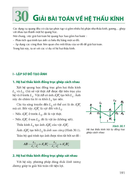 Bài 30: Giải bài toán về hệ thấu kính