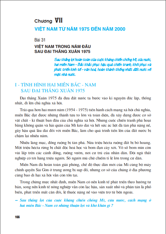 Bài 31: Việt Nam trong  năm đầu đại thắng Xuân 1975