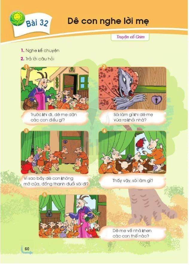 Bài 32: Dê con nghe lời mẹ