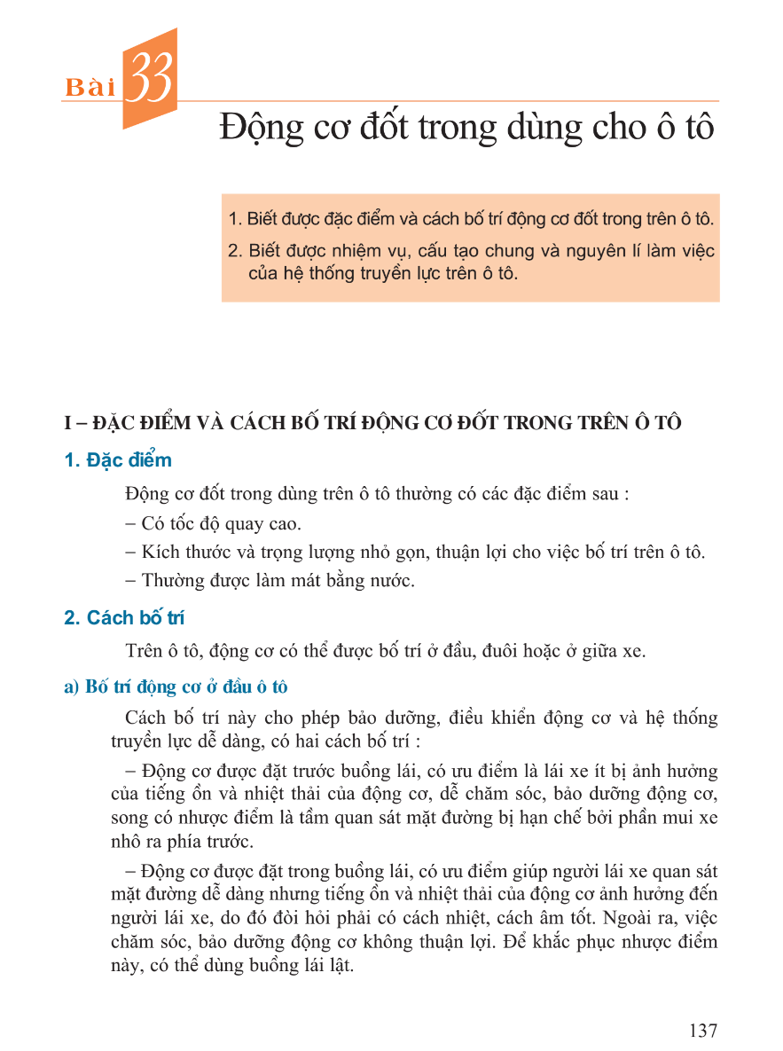 Bài 33: Động Cơ Đốt Trong Dùng Cho Ô Tô