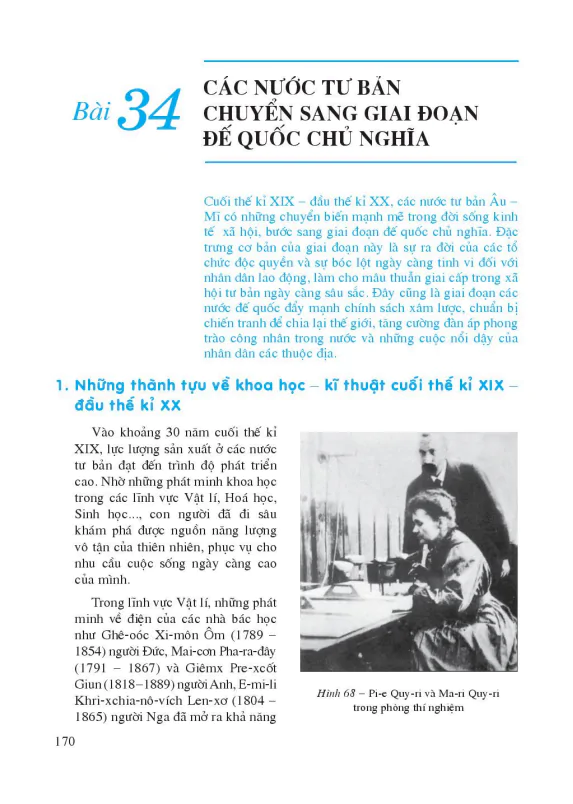 Bài 34: Các nước tư bản chuyển sang giai đoạn đế quốc chủ nghĩa