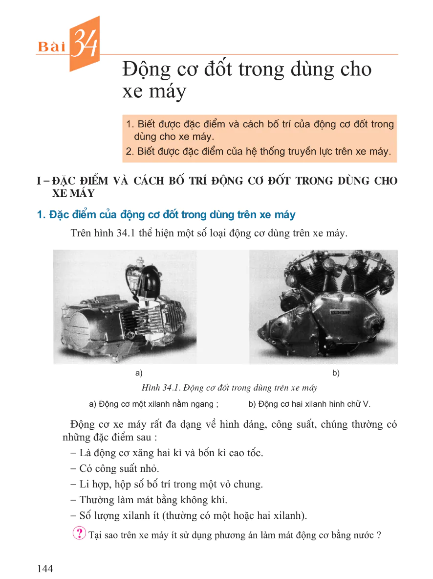 Bài 34: Động Cơ Đốt Trong Dùng Cho Xe Máy