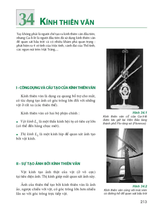 Bài 34: Kính thiên văn