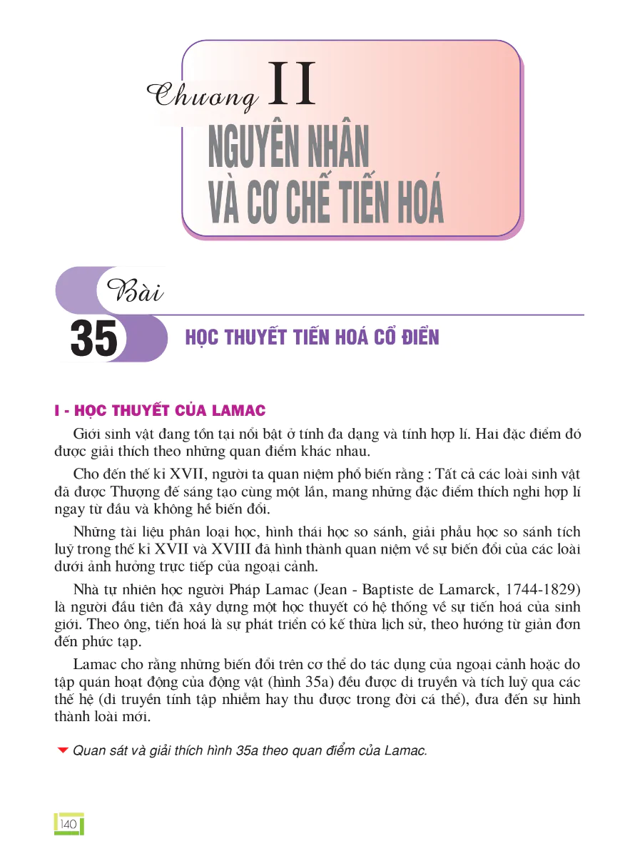 Bài 35: Học Thuyết Tiến Hóa Cổ Điển