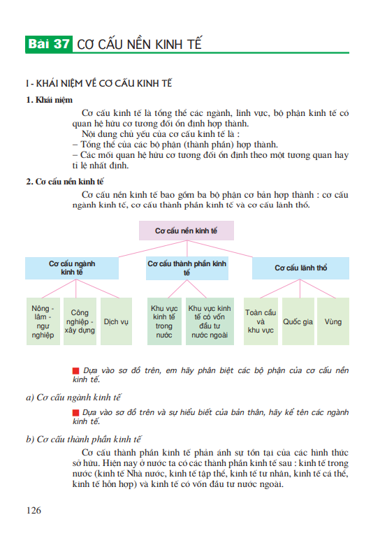 Bài 37: Cơ cấu nền kinh tế