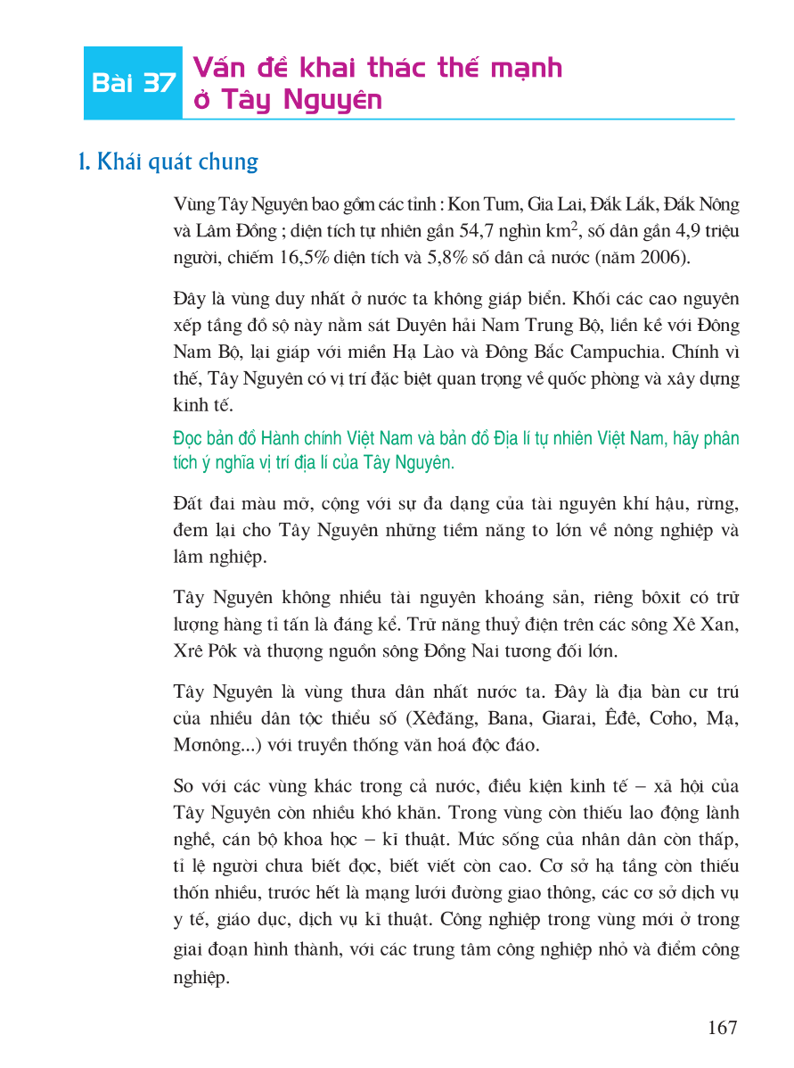 Bài 37: Vấn Đề Khai Thác Thế Mạnh Ở Tây Nguyên