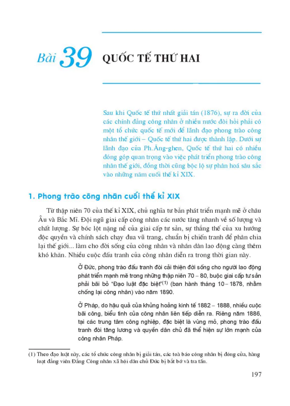Bài 39: Quốc tế thứ 2