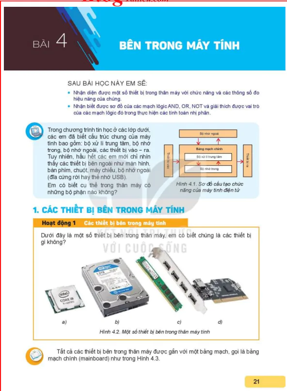 Bài 4: Bên trong máy tính