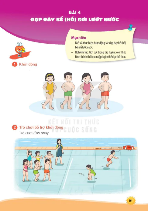 Bài 4: Đạp đáy bể (hồ) bơi lướt nước
