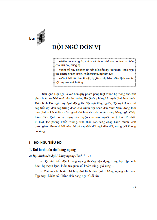Bài 4: Đội ngũ đơn vị