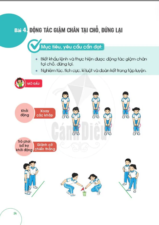 BÀI 4: ĐỘNG TÁC GIẬM CHÂN TẠI CHỖ, ĐỨNG LẠI
