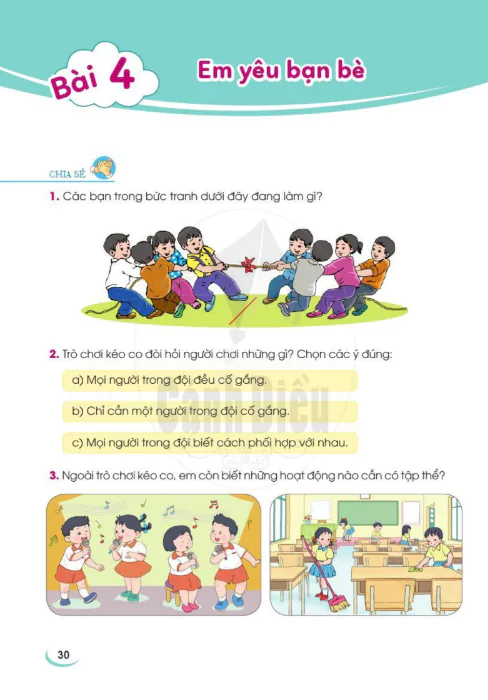 Bài 4: Em yêu bạn bè