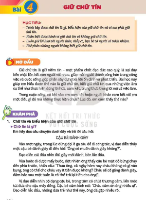 Bài 4: Giữ chữ tín