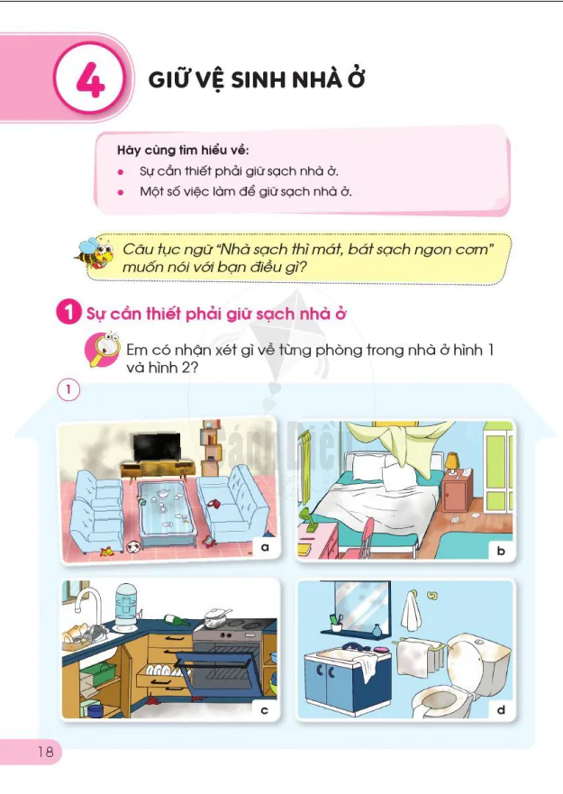 BÀI 4: GIỮ VỆ SINH NHÀ Ở