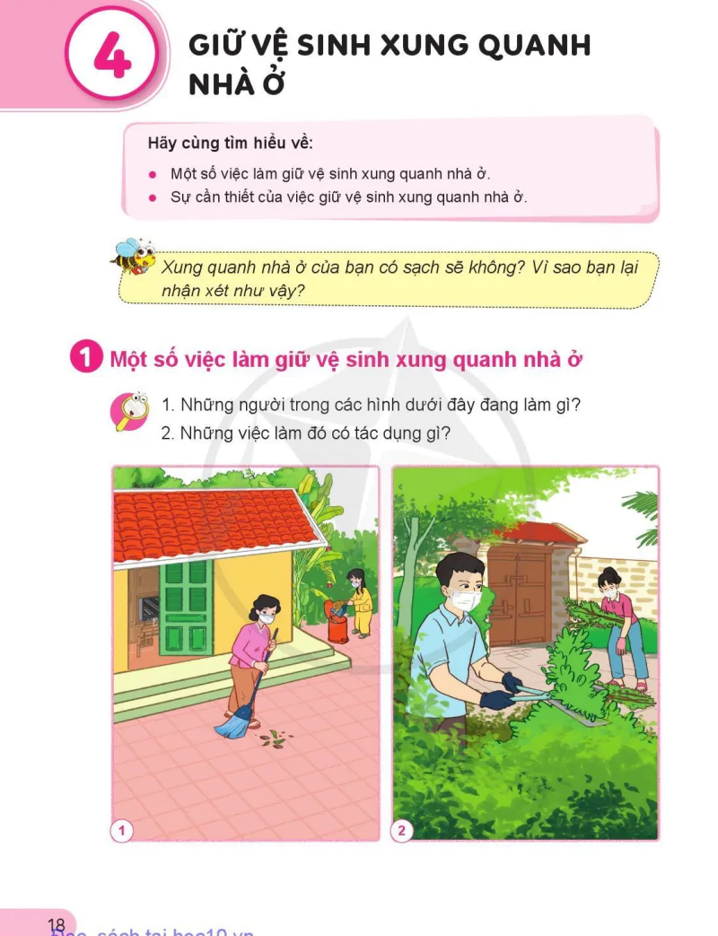 Bài 4: Giữ Vệ Sinh Xung Quanh Nhà Ở