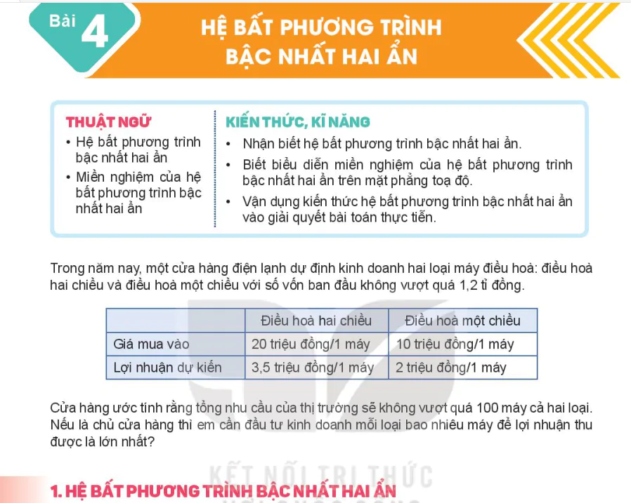 Bài 4: Hệ bất phương trình bậc nhất hai ẩn