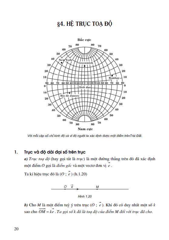Bài 4: Hệ trục tọa độ
